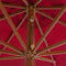 vidaXL - Parasol - met - houten - paal - 350 - cm - bordeauxrood