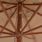 vidaXL - Parasol - met - houten - paal - 350 - cm - taupe