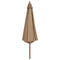 vidaXL - Parasol - met - houten - paal - 350 - cm - taupe