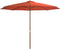vidaXL - Parasol - met - houten - paal - 350 - cm - terracottakleurig