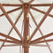 vidaXL - Parasol - met - houten - paal - 350 - cm - zandwit