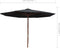 vidaXL - Parasol - met - houten - paal - 350 - cm - zwart