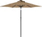 vidaXL - Parasol - met - LED's - en - stalen - paal - 225x225x212 - cm - taupe