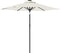 vidaXL - Parasol - met - LED's - en - stalen - paal - 225x225x212 - cm - wit