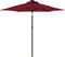 vidaXL - Parasol - met - LED's - en - stalen - paal - 225x225x212 - cm - bordeauxrood