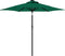 vidaXL - Parasol - met - LED's - en - stalen - paal - 225x225x212 - cm - groen