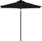 vidaXL - Parasol - met - LED's - en - stalen - paal - 225x225x212 - cm - zwart