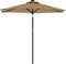 vidaXL - Parasol - met - LED's - en - stalen - paal - 225x225x212 - cm - taupe