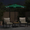 vidaXL - Parasol - met - LED's - en - stalen - paal - 225x225x212 - cm - groen