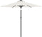 vidaXL - Parasol - met - LED's - en - stalen - paal - 225x225x212 - cm - wit