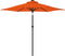 vidaXL - Parasol - met - LED's - en - stalen - paal - 225x225x212 - cm - terracotta
