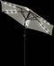 vidaXL - Parasol - met - LED's - en - stalen - paal - 225x225x212 - cm - wit