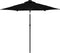 vidaXL - Parasol - met - LED's - en - stalen - paal - 225x225x212 - cm - zwart