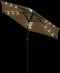vidaXL - Parasol - met - LED's - en - stalen - paal - 225x225x212 - cm - taupe