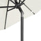 vidaXL - Parasol - met - LED's - en - stalen - paal - 225x225x212 - cm - wit