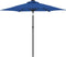 vidaXL - Parasol - met - LED's - en - stalen - paal - 225x225x212 - cm - azuurblauw
