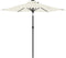 vidaXL - Parasol - met - LED's - en - stalen - paal - 225x225x212 - cm - wit