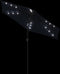 vidaXL - Parasol - met - LED's - en - stalen - paal - 225x225x212 - cm - zwart