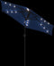 vidaXL - Parasol - met - LED's - en - stalen - paal - 225x225x212 - cm - azuurblauw