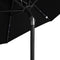 vidaXL - Parasol - met - LED's - en - stalen - paal - 225x225x212 - cm - zwart