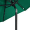 vidaXL - Parasol - met - LED's - en - stalen - paal - 225x225x212 - cm - groen