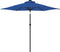 vidaXL - Parasol - met - LED's - en - stalen - paal - 225x225x212 - cm - azuurblauw