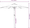 vidaXL - Parasol - met - LED's - en - stalen - paal - 225x225x212 - cm - terracotta