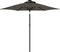 vidaXL - Parasol - met - LED's - en - stalen - paal - 225x225x212cm - antracietkleurig