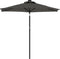 vidaXL - Parasol - met - LED's - en - stalen - paal - 225x225x212cm - antracietkleurig
