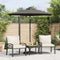 vidaXL - Parasol - met - LED's - en - stalen - paal - 225x225x212cm - antracietkleurig