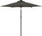 vidaXL - Parasol - met - LED's - en - stalen - paal - 225x225x212cm - antracietkleurig