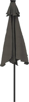 vidaXL - Parasol - met - LED's - en - stalen - paal - 225x225x212cm - antracietkleurig
