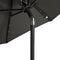 vidaXL - Parasol - met - LED's - en - stalen - paal - 225x225x212cm - antracietkleurig
