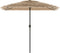 vidaXL - Parasol - met - LED's - en - stalen - paal - 248x248x248 - cm - bruin