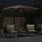 vidaXL - Parasol - met - LED's - en - stalen - paal - 268x268x226 - cm - bruin