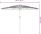 vidaXL - Parasol - met - LED's - en - stalen - paal - 268x268x226 - cm - bruin