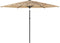 vidaXL - Parasol - met - LED's - en - stalen - paal - 288x288x225 - cm - bruin