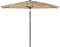 vidaXL - Parasol - met - LED's - en - stalen - paal - 288x288x225 - cm - bruin