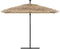 vidaXL - Parasol - met - LED's - en - stalen - paal - 290x290x238 - cm - bruin