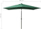 vidaXL - Parasol - met - LED's - en - stalen - paal - 2x3 - m - groen