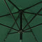 vidaXL - Parasol - met - LED's - en - stalen - paal - 2x3 - m - groen