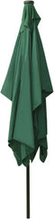 vidaXL - Parasol - met - LED's - en - stalen - paal - 2x3 - m - groen