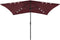 vidaXL - Parasol - met - LED's - en - stalen - paal - 2x3 - m - bordeauxrood