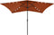 vidaXL - Parasol - met - LED's - en - stalen - paal - 2x3 - m - terracottakleurig