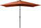 vidaXL - Parasol - met - LED's - en - stalen - paal - 2x3 - m - terracottakleurig
