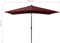 vidaXL - Parasol - met - LED's - en - stalen - paal - 2x3 - m - bordeauxrood