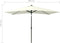 vidaXL - Parasol - met - LED's - en - stalen - paal - 2x3 - m - zandkleurig