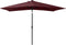 vidaXL - Parasol - met - LED's - en - stalen - paal - 2x3 - m - bordeauxrood