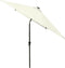 vidaXL - Parasol - met - LED's - en - stalen - paal - 2x3 - m - zandkleurig