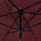 vidaXL - Parasol - met - LED's - en - stalen - paal - 2x3 - m - bordeauxrood